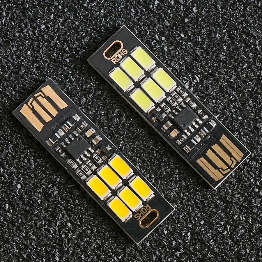 Przenośna lampka nocna Mini 5730 USB 6 LED 5V z czujnikiem dotykowym i ściemnianiem do Power Banka Komputer Laptop Lampka stołowa do czytania książek