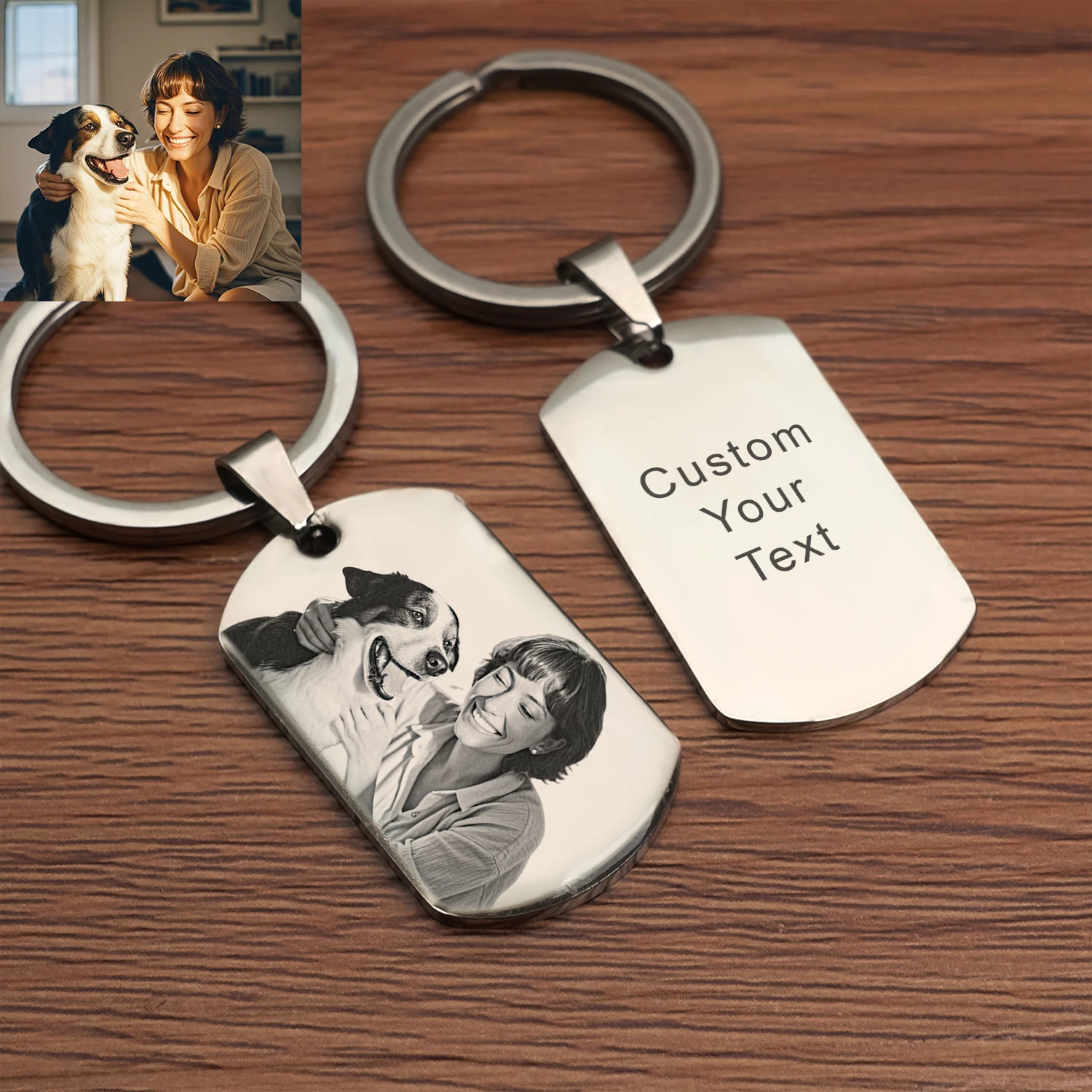 Gepersonaliseerde fotosleutelhanger Drive Safe, aangepaste foto paar sleutelhanger cadeau voor hem, huisdier herdenkingsgeschenken, sleutelhangers voor mannen vrouwen