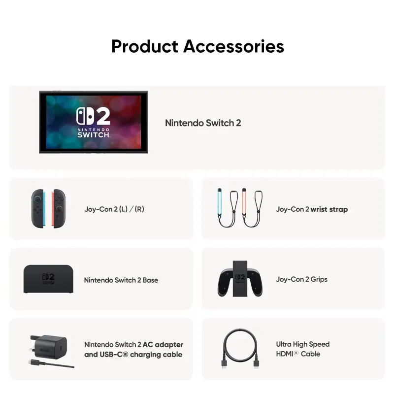 【Marke+】Nintendo Switch 2 mit Mario Kart World 7,9-Zoll-LCD-Display Joy-Con2-Griffkonsole Stabiler TV-Modus Videospielen