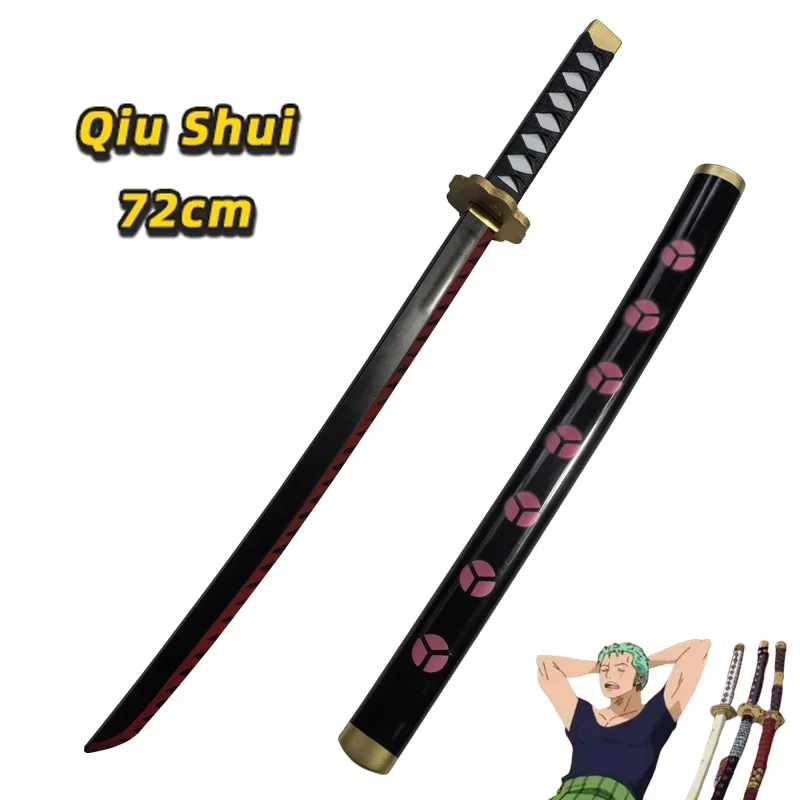 72cm anime cosplay roronoa zoro katana espada pu wado ichimonji espada role play aki mizu samurai arma festa brinquedo espada