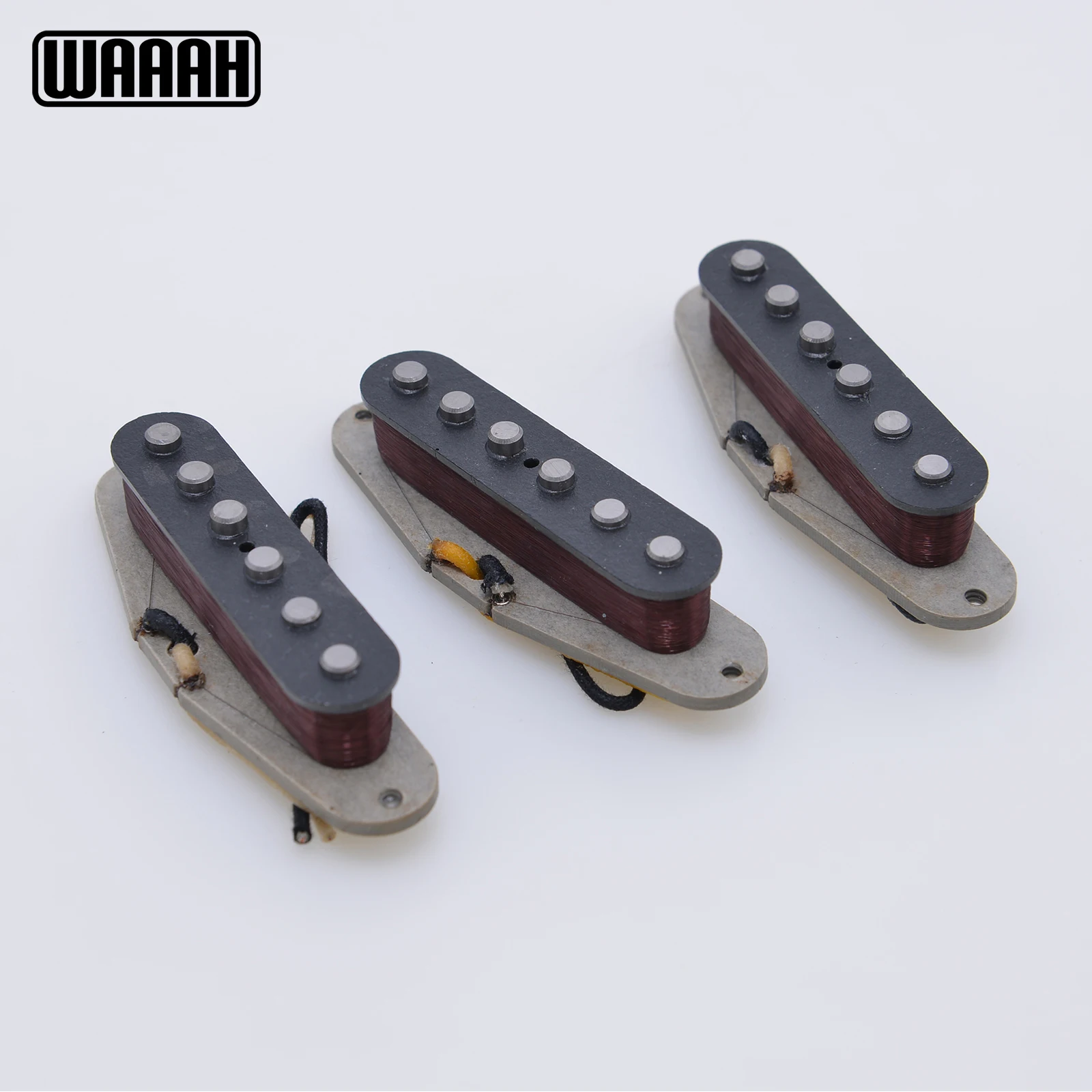 Vintage V70 SSS Handwound Alnico 5 Đĩa Đơn Cuộn Dây Đàn Guitar Bán Tải Màu Xám Dưới Tấm HSS Đôi Phối Xanh Bán Phần Guitar
