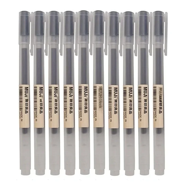 6/8 Pçs/set MUJIs Caneta Gel Preto/Vermelho/Azul 0.38/0.5mm Tinta Japão Cor Caneta Escritório Escola Caneta Esferográfica Japonês Kawaii Papelaria