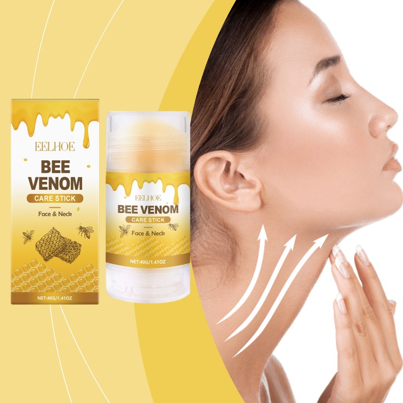 Bee Venom Care Neck Stick Tightening Firming Fade Lines Double Shaping Beauty Necklines Neck Anti-Aging Lifting Chin Care Bar