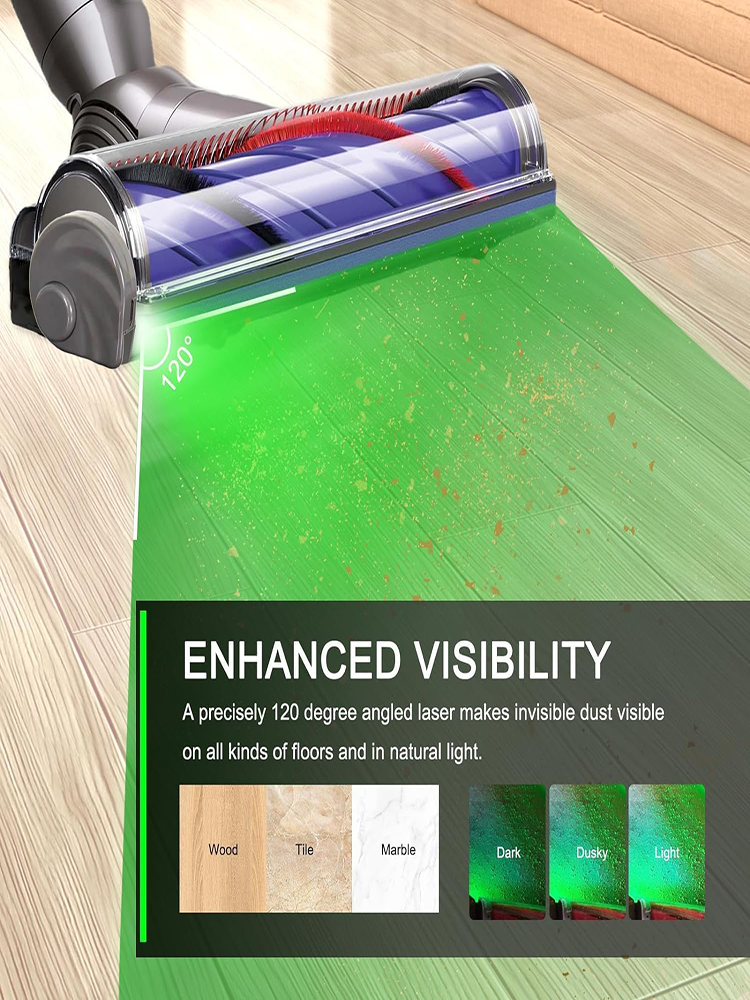 Lumière d'affichage universelle pour aspirateur, lumières vertes Laser pour aspirateur USB, composants d'aspirateur