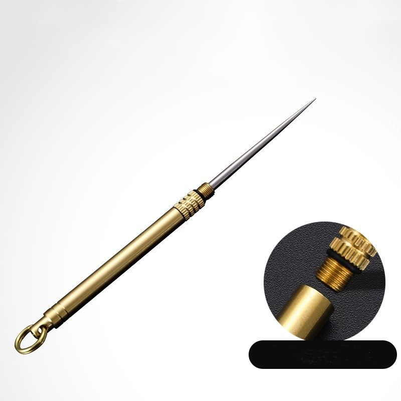 Titanium Outdoor EDC Portable Multi-Purpose Toothpick Bottle Fruit Fork Camping Tool Toothpick Tube Is More Durable Than Floss