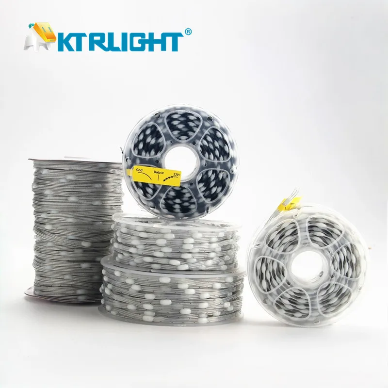 DC5V/12V 1000 Pixels WS2811 LED Seed Pixel String Light RGB IC Addressable Full Color IP68 3Pin Wire 1.5cm-10cm Pitch