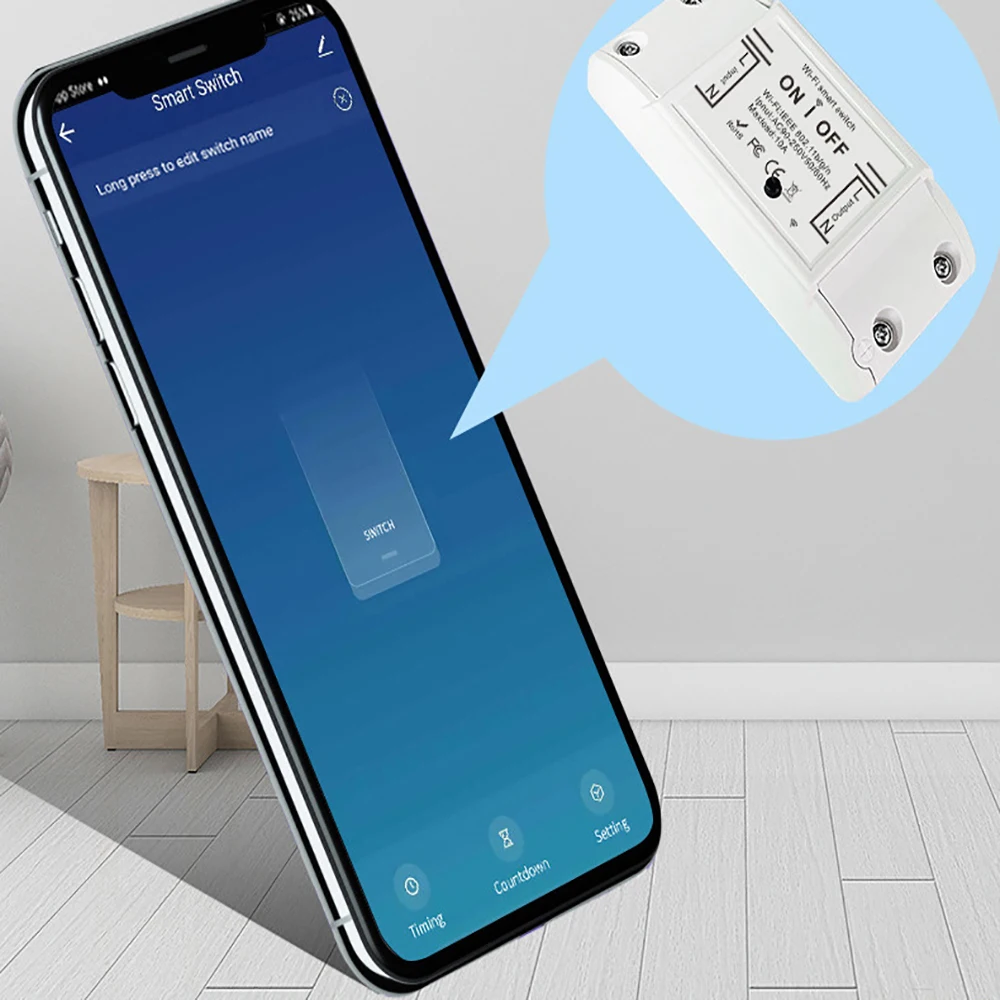Tuya inteligente wifi interruptor mini diy interruptor 10a vida inteligente controle de aplicativo sem fio funciona com alexa google casa yandex alice