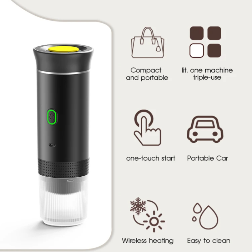 Xiaomi MIJIA ワイヤレス電気ポータブルエスプレッソコーヒーマシン 3 で 1 車 & ホームキャンプエスプレッソコーヒーメーカーカプセルパウダー