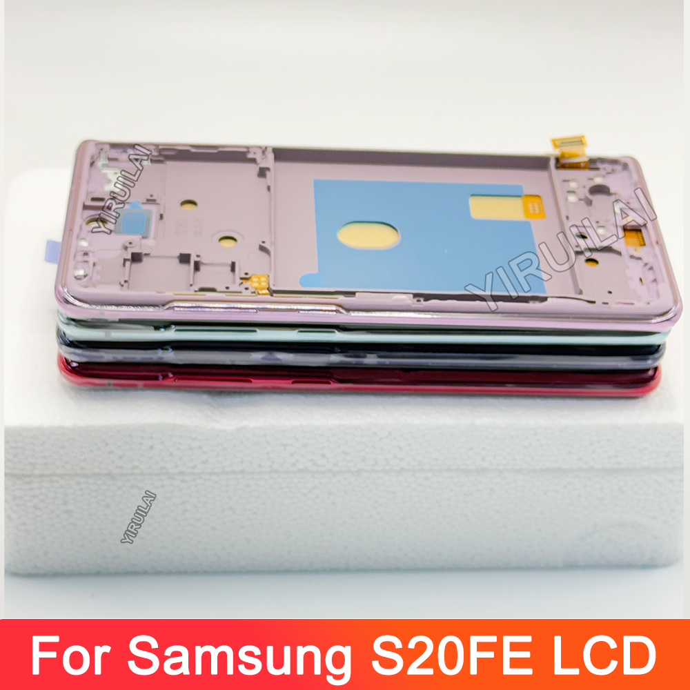 TFT LCD Voor Samsung Galaxy S20 FE Met Frame, voor Samsung S20FE G781B G780 LCD Display Touch Digitizer Vervanging Scherm