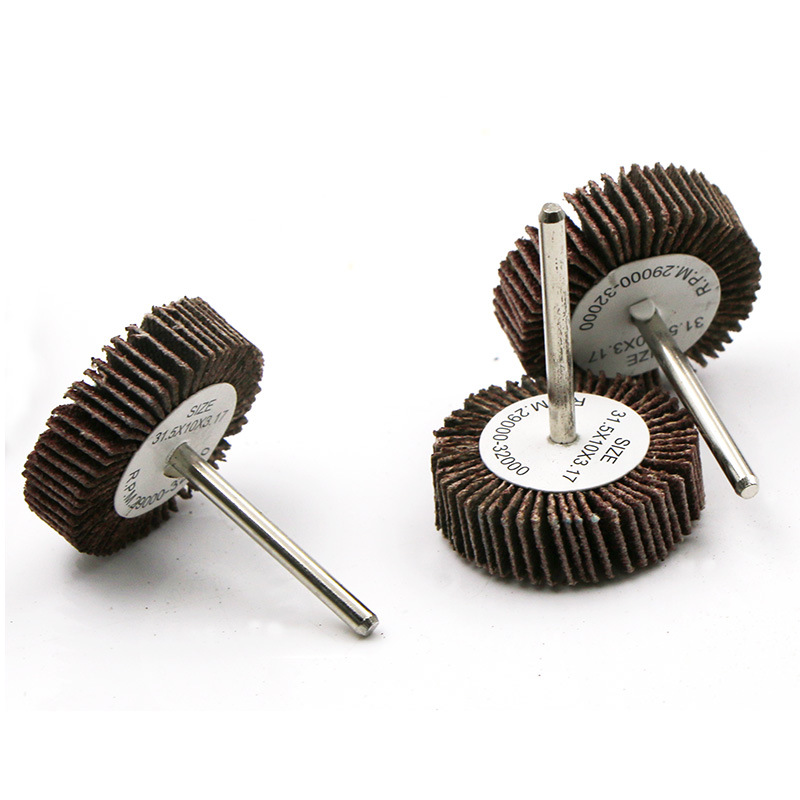 5pcs Louver 80 Grit Grinding Sanding Sandpaper Flap Wheel Discs 3.0mm Shank Shutter Polishing Wheel For Dremel Rotary Tools