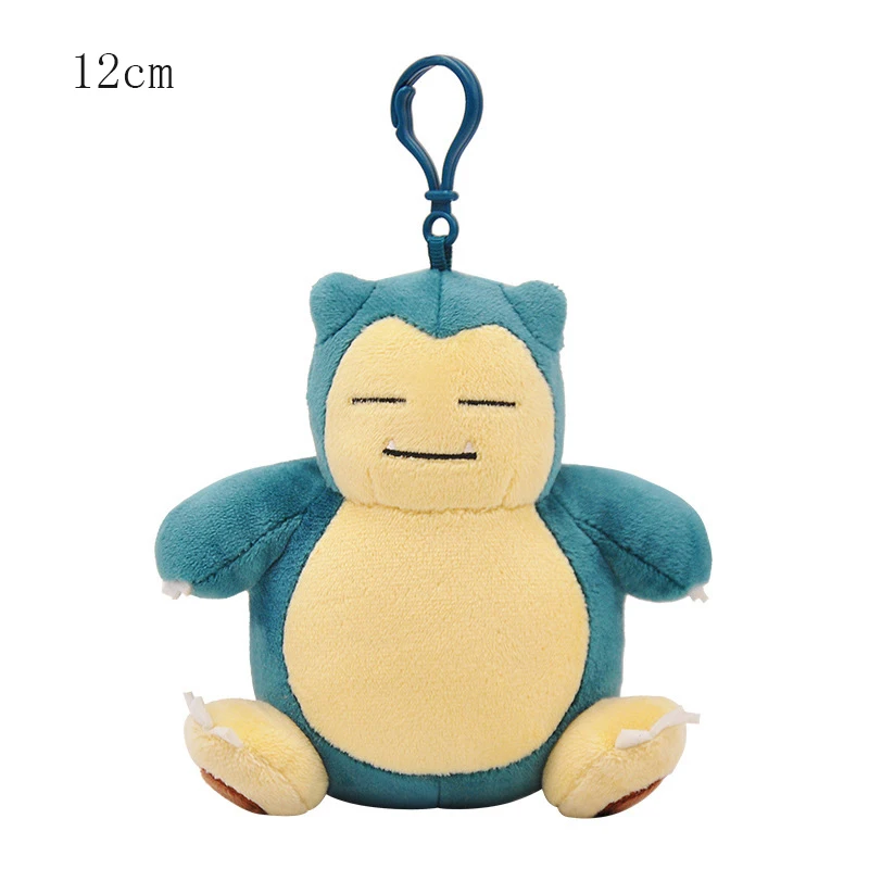 Pikachu ตุ๊กตาพวงกุญแจของเล่นการ์ตูน Charmander Psyduck Squirtle Snorlax ตุ๊กตาเด็กคาวาอิของเล่นของขวัญ 12 ซม