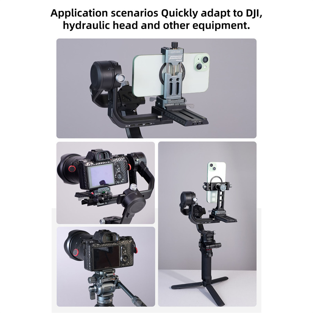 2025 Universal Arca Quick Release System Plate Clamp 1/4'' 3/8' Quick Switch Kit for DSLR Camera Gimbal Tripod Zhiyun Stabilizer