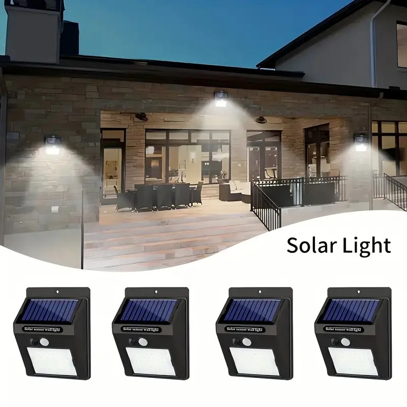 1/4 stücke 20LEDs Solar Wand Licht Außen Motion Sensor Nachtlicht IP45 Wasserdicht Für Garten Tür Außen Beleuchtung straße Lampe