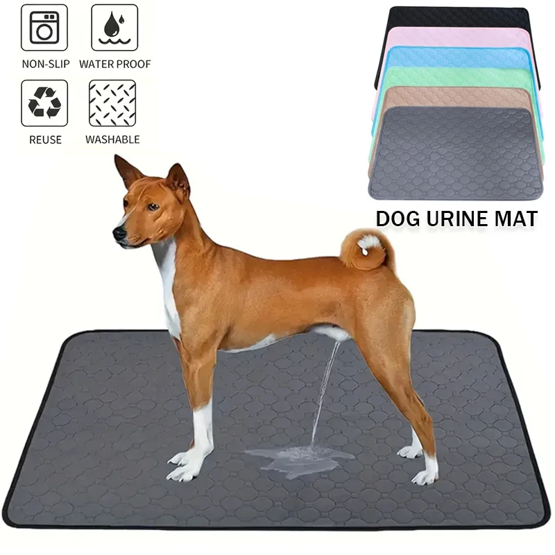 Almohadilla para orinar para mascotas reutilizable y lavable, almohadilla de entrenamiento para perros impermeable de cuatro capas, estera para orina de cama para mascotas, funda para asiento de coche, accesorio para mascotas