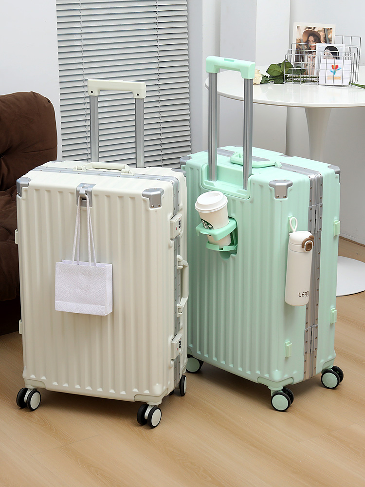 新しい大容量 24 インチアルミフレーム機内持ち込み荷物学生旅行スーツケース 28 インチ男性と女性のためのパスワードロック