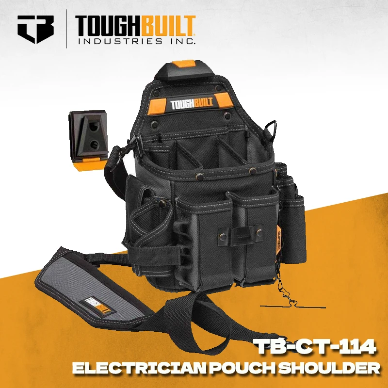 TOUGHBUILT TB-CT-114 Journeyman Electrician Pouch Shoulder Strap Thickened Large-capacity Storage Waist Pack Toughbuilt Pouch