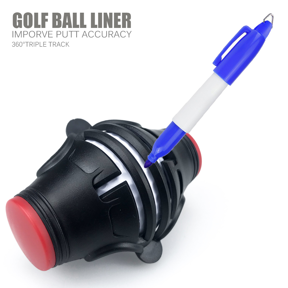 Rotante a 360 gradi Pallina da golf Liner Marker Template Pennarello Golf Putting Posizionamento Imporare la precisione del putt Aiuti Strumenti da golf