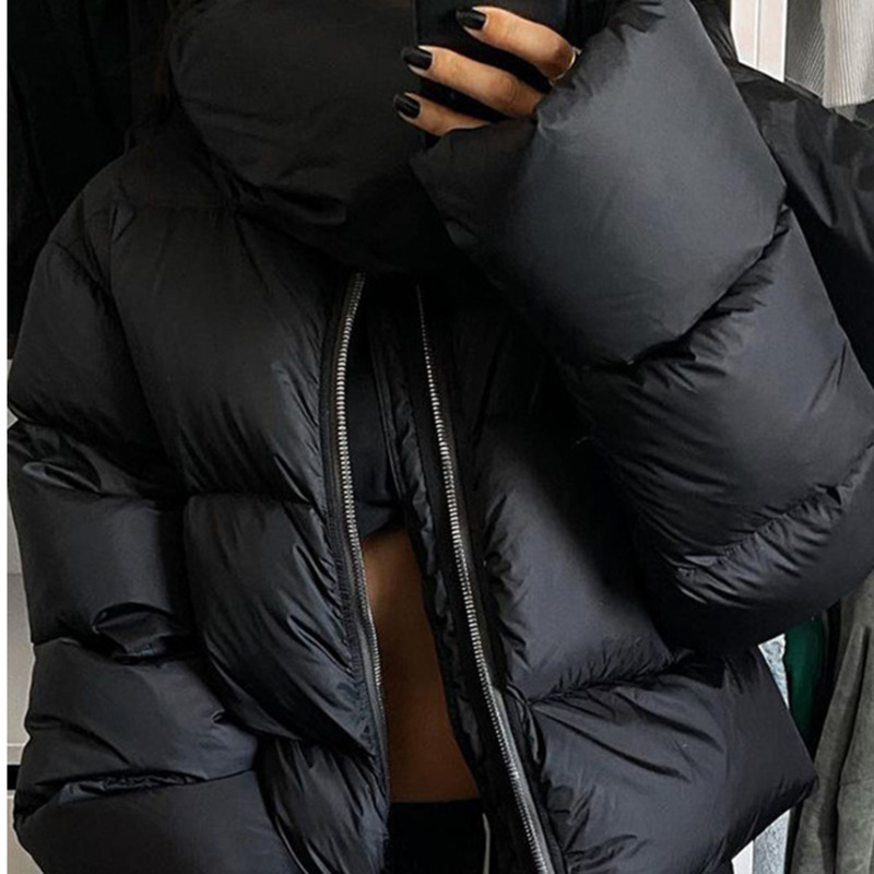 Hksh outono inverno novos homens maré algodão acolchoado jaqueta cachecol gola grossa manga longa zíper pão chique na moda estilo ro casaco h2840