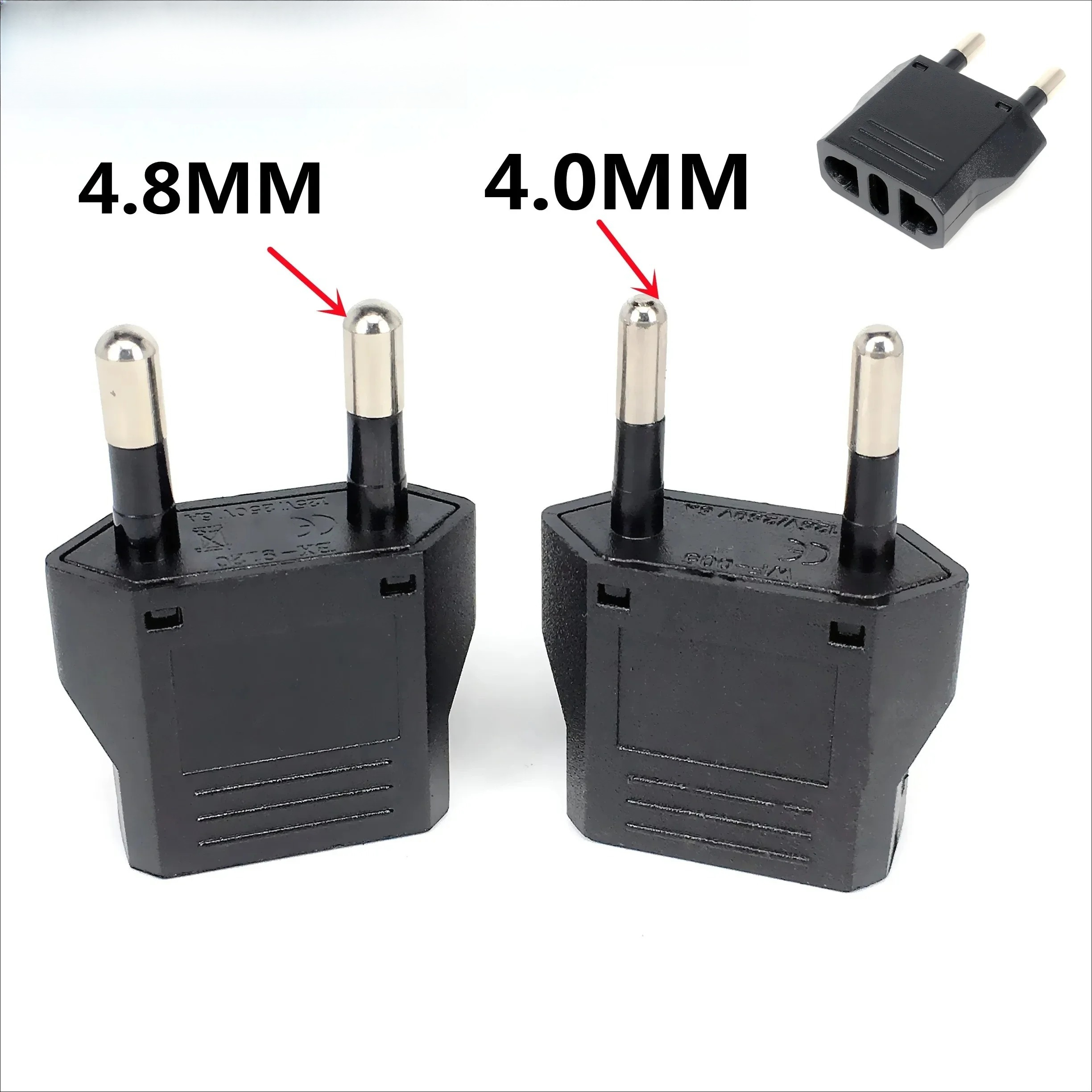 1-50pcs US to EU Plug Adapter Travel  Euro EU KR Converter Plugs Power Sockets KR Adapter Electric Korea Converter Power Sockets