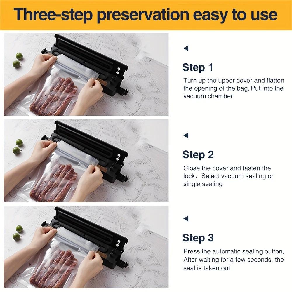 Machine à sceller sous vide pour aliments, système de scellage automatique pour conserver les aliments, pour le stockage des aliments secs avec 10 sacs scellés