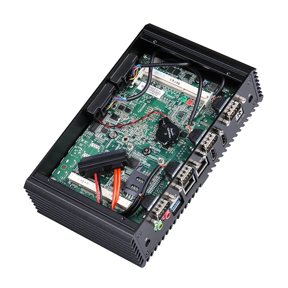 Qotom Mini PC I3 I5 I7 AES-NI Với 2 Gigabit Ethernet LAN 6 COM Không Quạt Máy Tính Q300P