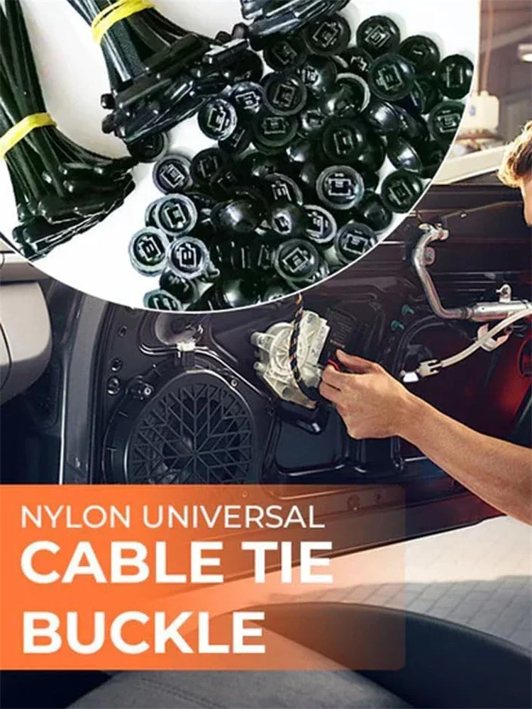 100/50/20Pcs Self-Locked NYLON CABLE Tie PUSH คลิปลวด Tie เปิดตัวซิปสายรัดรถท่อสาย Fastener Bundle FIXED Binding