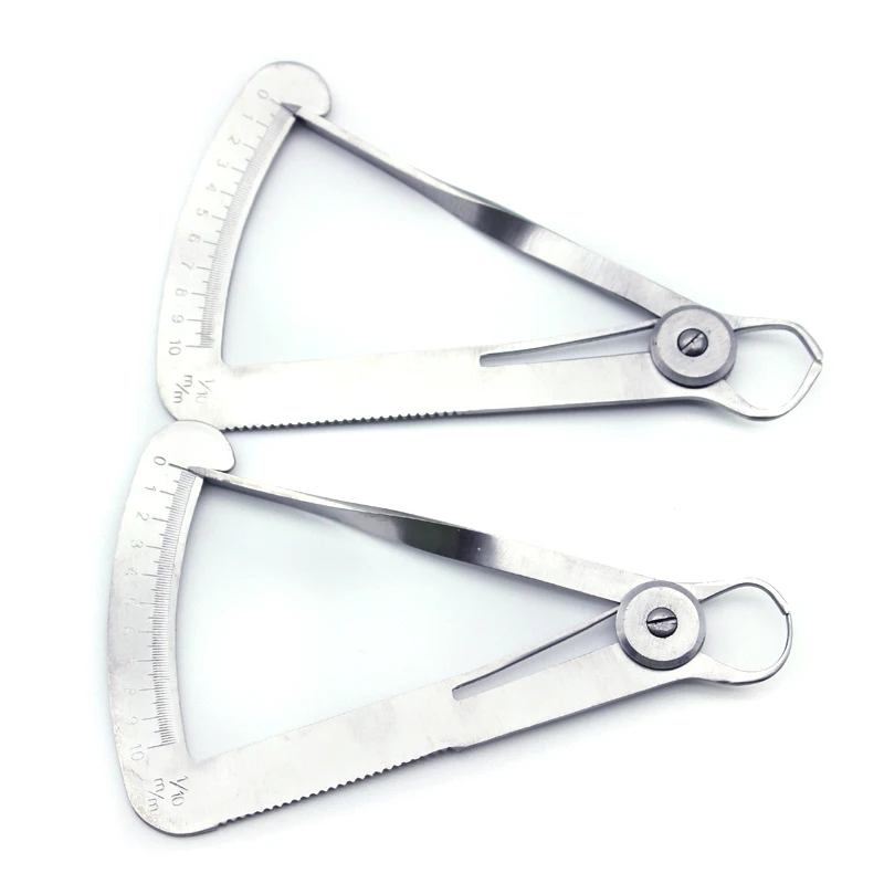 1pc Dental Gauge Sattel Zahnarzt Edelstahl Wachs Dicke Messung Lineal Zahnmedizin Labor Werkzeuge Für Metall/Wachs Autoklavierbar
