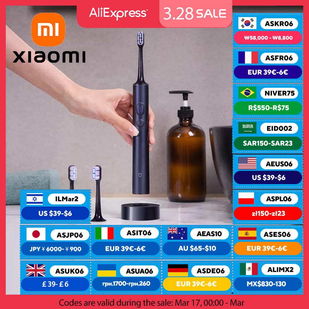 XIAOMI MIJIA T700 Sonic Elektrische Zahnbürste Ultraschall Vibration Zähne Bleaching Oral Sauber Pinsel Smart APP Elektrische Zahnbürste