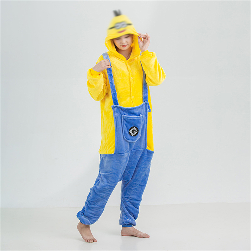 Bonita franela Kigurumi para niños y adultos, pijamas de una pieza con capucha de dibujos animados de Anime, ropa de dormir de una pieza, disfraz de Cosplay de Navidad