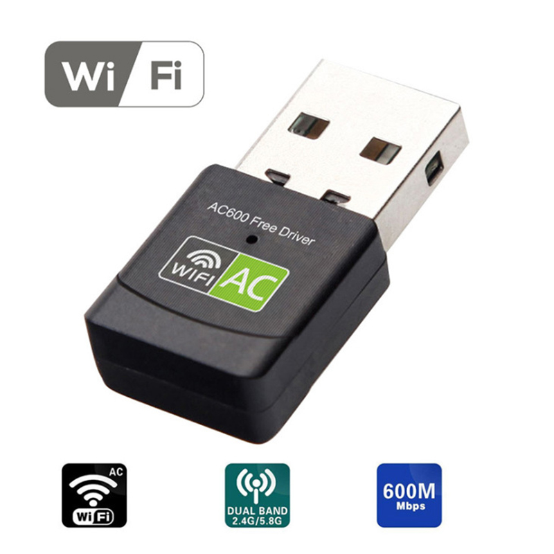 600M no necesita conducir tarjeta inalámbrica USB de doble banda 2,4G/5,8G adaptador Wifi de escritorio/portátil