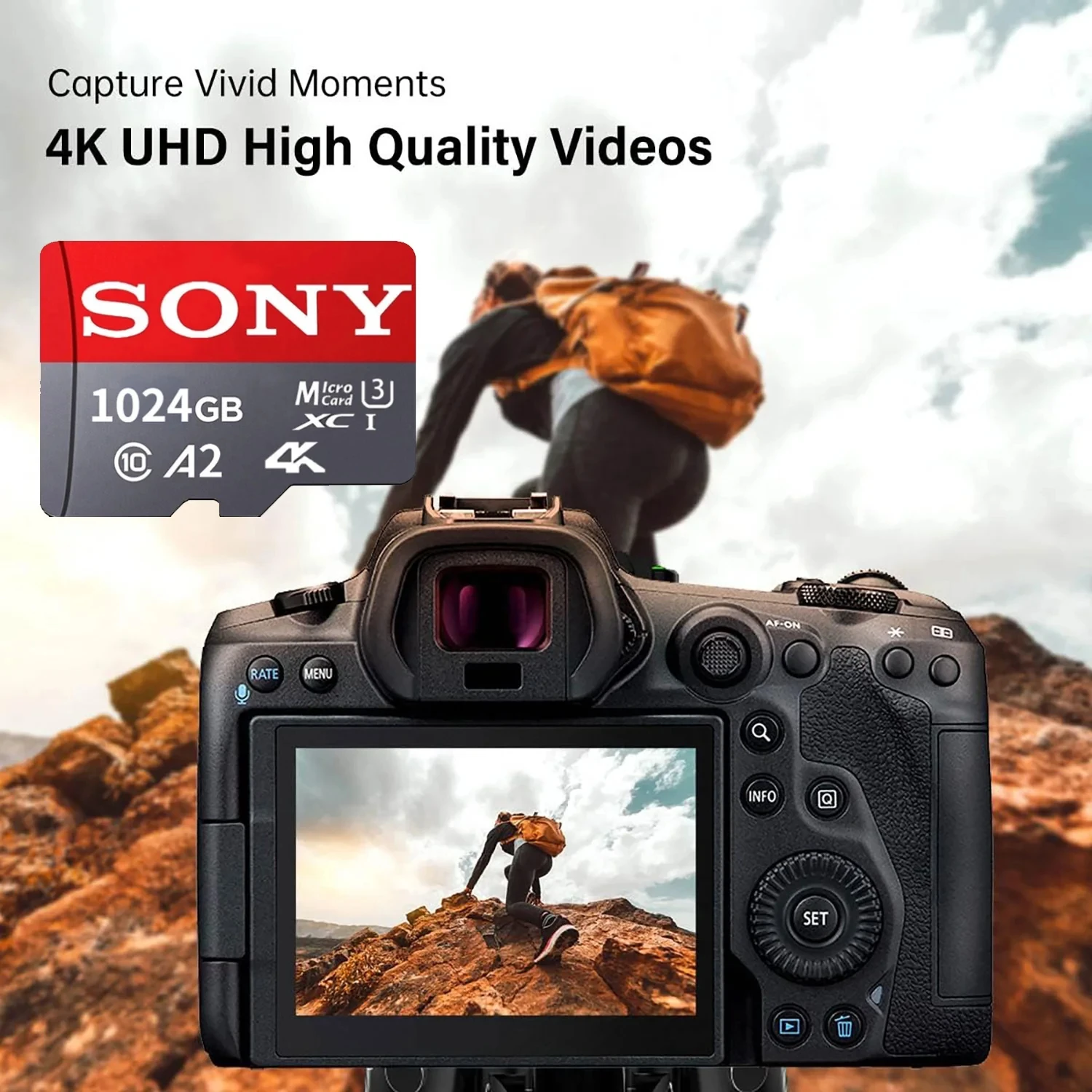 SONY Micro TF SD Card 128GB SD Memory Card 256GB 512GB A2 U3 V30 Memory Cards 170MB/S  High Speed 4K For Steam Deck/Drone/Camera