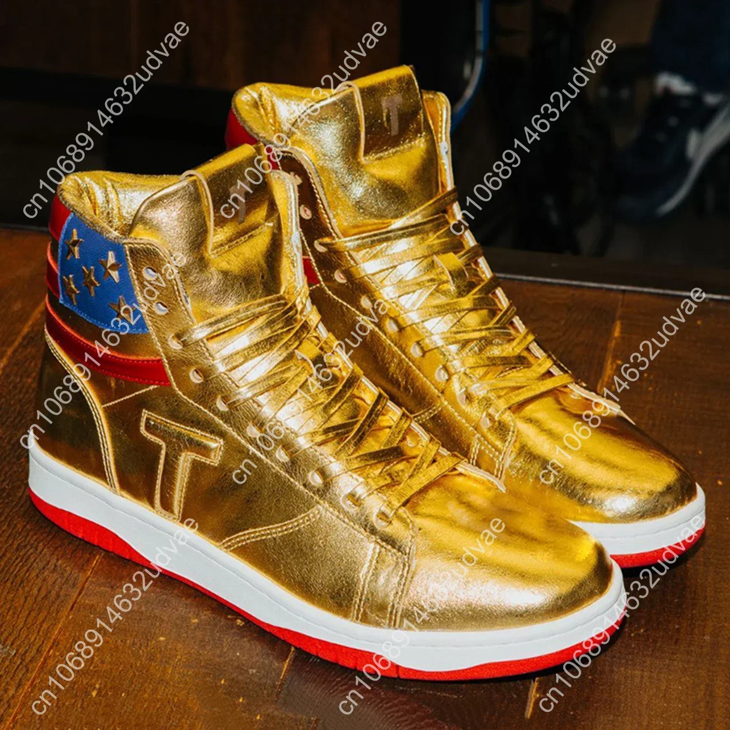 Trump NEVER SURRENDER Goldschuhe, Top-Qualität, große Größe 47, 48, Herren 2024, MAGA Golden, lässige Streetwear, Laufen, silbrige Turnschuhe