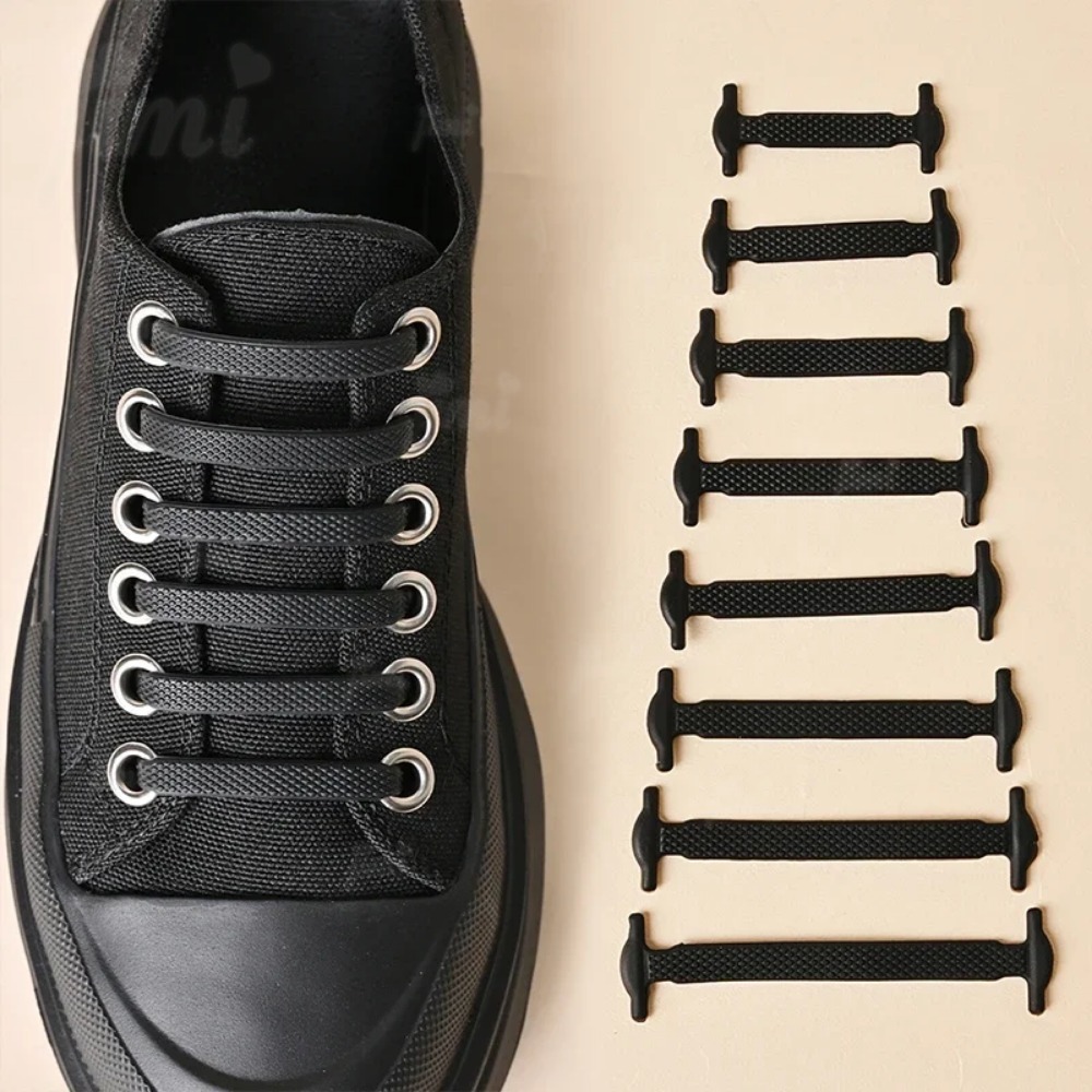 16 Uds. Cordones de silicona sin cordones, cordones sin corbatas, cordones de encaje elásticos, cordones de silicona perezosos creativos para niños y adultos, encaje de goma
