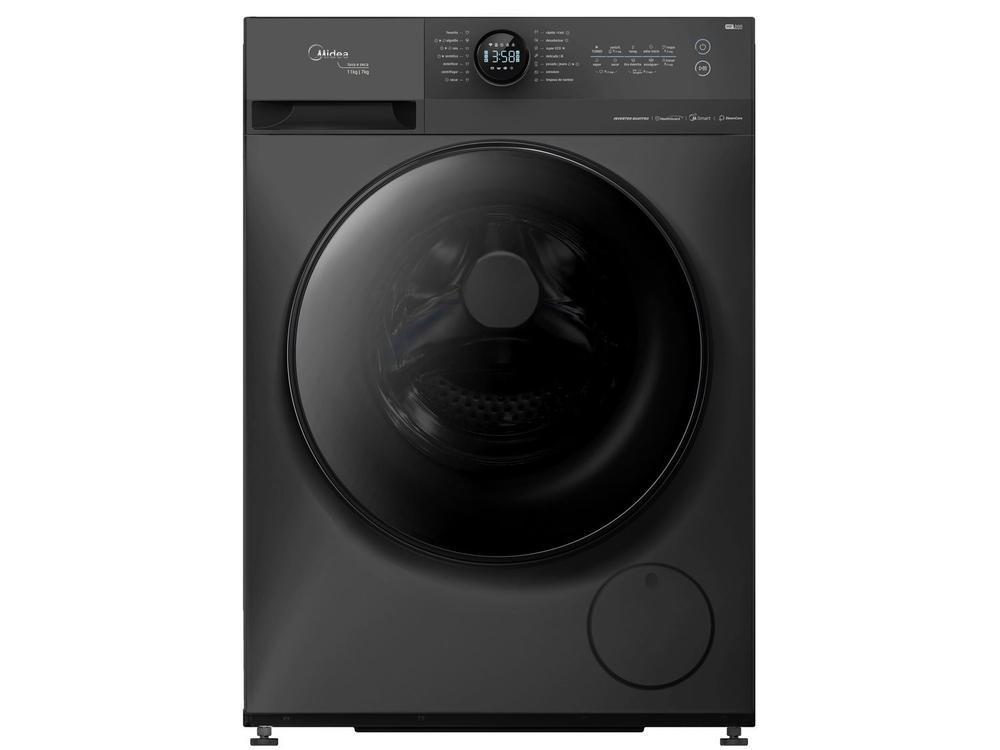 Lava e Seca Midea 11Kg Smart Wi-Fi HealthGuard 14 Programas Titanium MF200D110WB - 220V