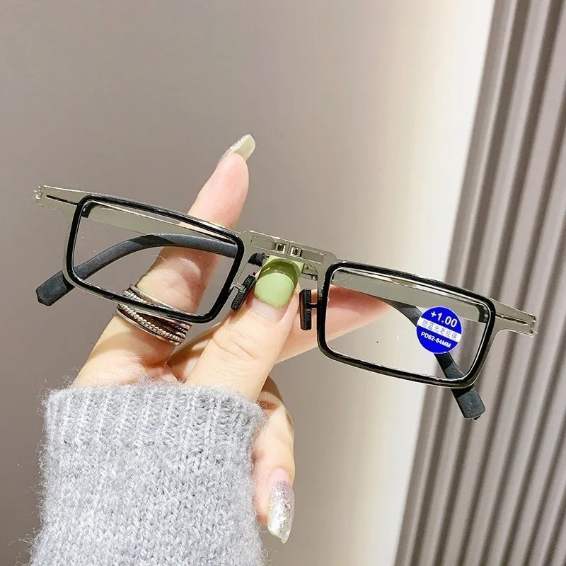 Un elegante par de gafas de lectura para PC de montura completa, ultraligeras y minimalistas, cuadradas y redondas, para hombres y mujeres