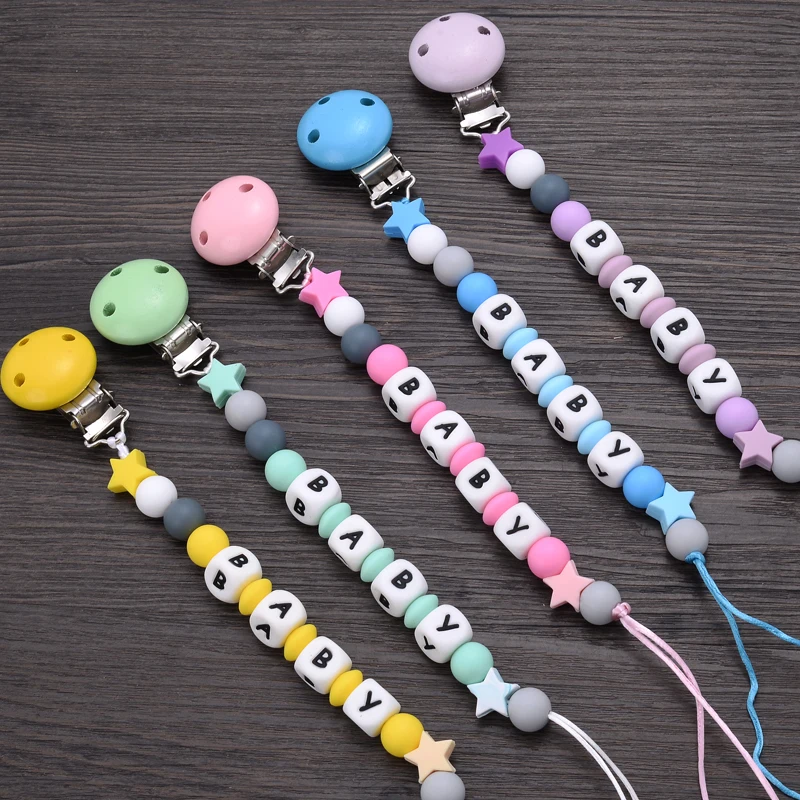 Bé Handmade Miếng Dán Núm Vú Giả Dây Chuyền Viền Silicone Cho Trẻ Sơ Sinh Núm Vú Xoa Dịu Đậu Nành Dây Chuyền Kẹp Núm Vú Kẹp Cá Tính Tên
