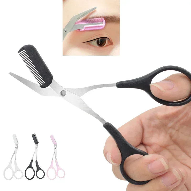 Forbici per sopracciglia con pettine Rasoio per depilazione Sopracciglia Strumento per modellare il trucco Karsyngirl 1 pz Trimmer per sopracciglia sicuro in acciaio inossidabile