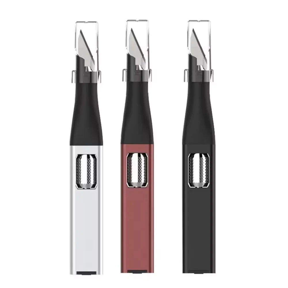DIY Pen-shaped Aluminum Handle Carving Knife with 5 Replaceable Horseshoe Art Blades for Outdoor Knives and Handicrafts