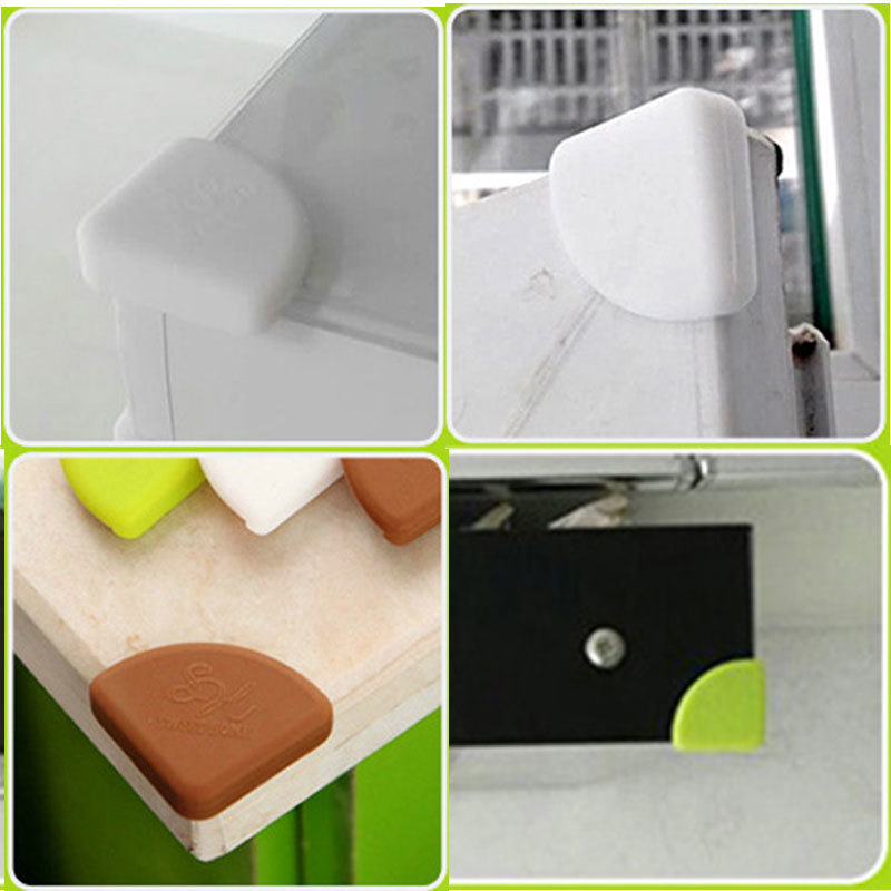 Almohadilla protectora de esquina de mesa de silicona para niños pequeños, protectores de bordes de muebles de seguridad, cubierta de protección anticolisión, 4 piezas por juego