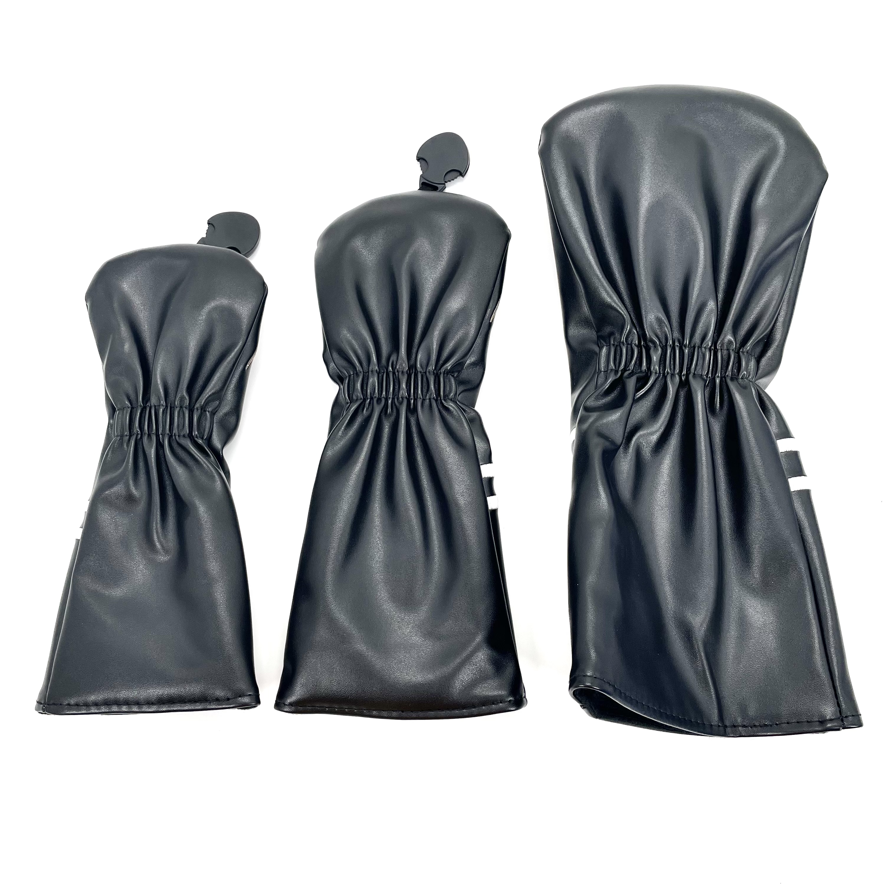 골프 PU 가죽 우드 헤드 커버 골프 드라이버 페어웨이 우드 하이브리드 헤드 커버 상어 만화 패턴 골프 클럽 보호 슬리브