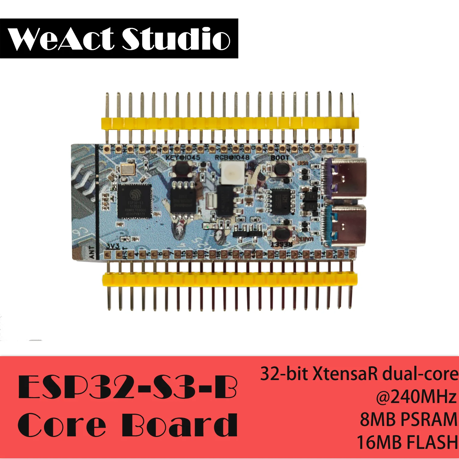 ESP32-S3-N16R8 WiFi Bluetooth-совместимая плата разработки BLE 5.0 Mesh ESP32S3 Беспроводной модуль Micropython