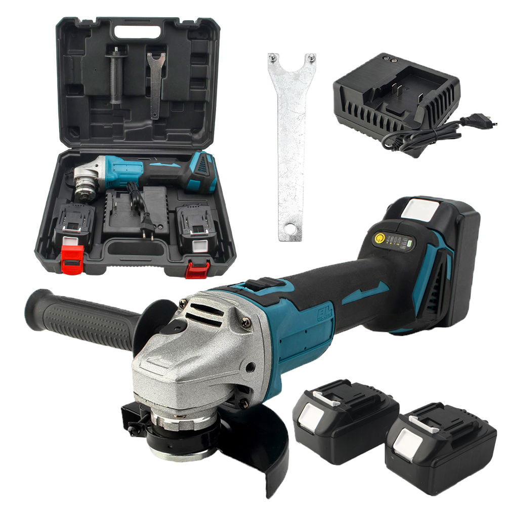 125MM Brushless Electric Angle Grinder Variable Speed M14 Cutting Machine Woodworking Power Tool for Makita 18v Battery