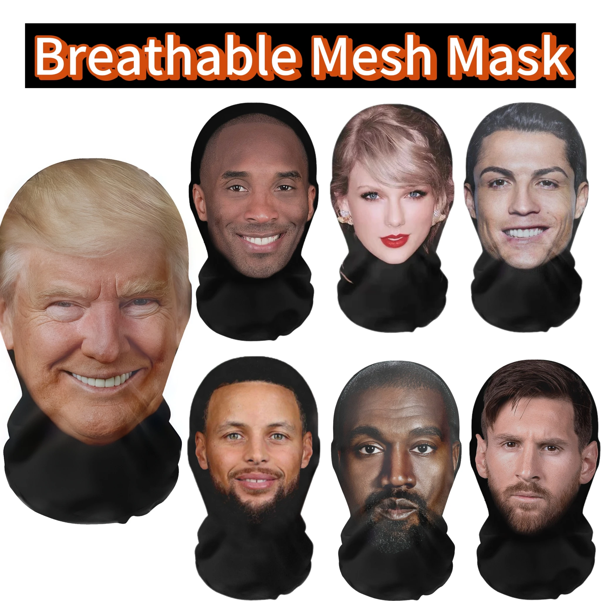 Maschera a rete visiva a pieno facciale Festa Cappuccio horror Simulazione Maschera Kobe Forniture per feste Accs Puntelli cosplay Prevenzione della protezione solare