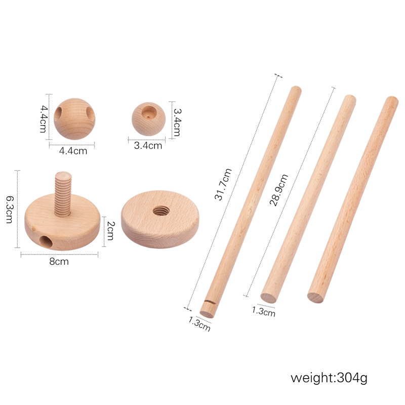 Ensemble de hochets à assembler pour bébé, 7 pièces, protection de cloche de lit mobile CPull, jouets pour nouveau-né, accessoires de cloche de lit en bois