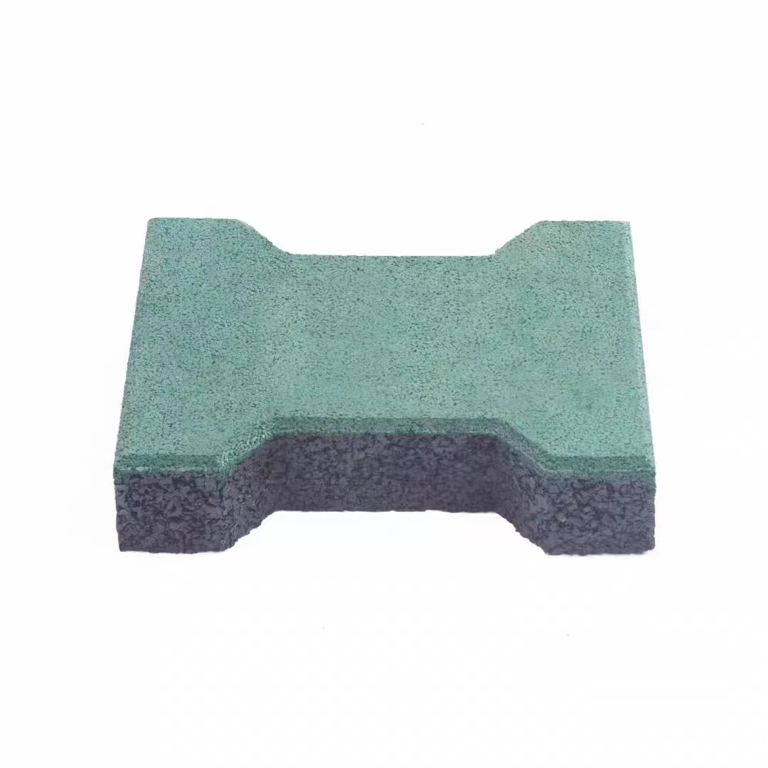 Safe Raw Materials Outdoor Cheap Dog Bone Shape Rubber Floor Tile For Wholesale For Garden