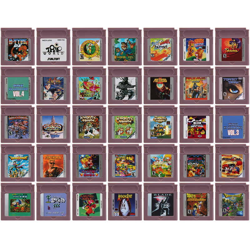GBC ビデオ ゲーム カートリッジ 16 ビット ゲーム カード アドベンチャー アイランド ドラゴン ウォリアー デューク ヌケム メタルギア ソリッド メトロイド II DX シャンティ