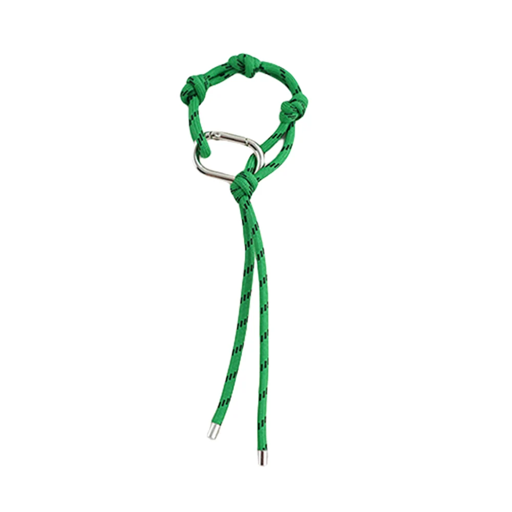 INS Handmade Nylon Rope Keychain DIY Personalized Pendant Rope Key Chain Y2K Korean Style Couple Climbing Rope Bracelet