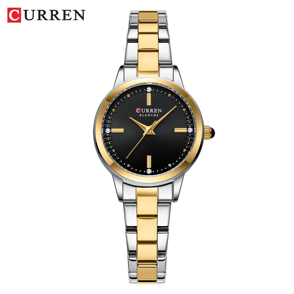 Relojes CURREN para mujer, reloj de pulsera de cuarzo Original a la moda para mujer, esfera romana, deslumbrante diamante, resistente al agua, luminoso, de lujo, nuevo