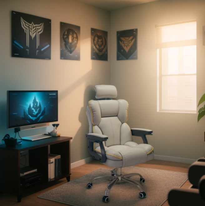 Ergonomic Gaming Chair with Headrest High Back Office Chair Computer Gaming Chairs Big and Tall PU Leather Office Chair
