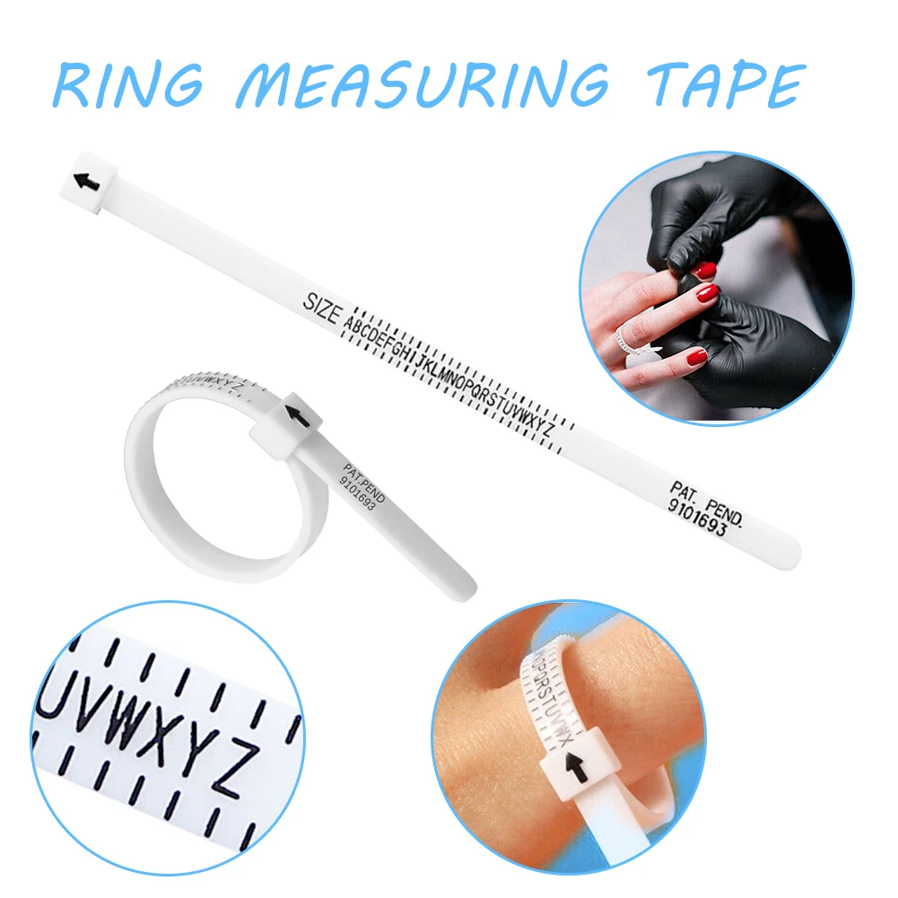 Rings Measuring Tape Measure Finger Size Measurement UK/AU A-Z Ring Sizer Accessory Insert Guard Tightener Tools